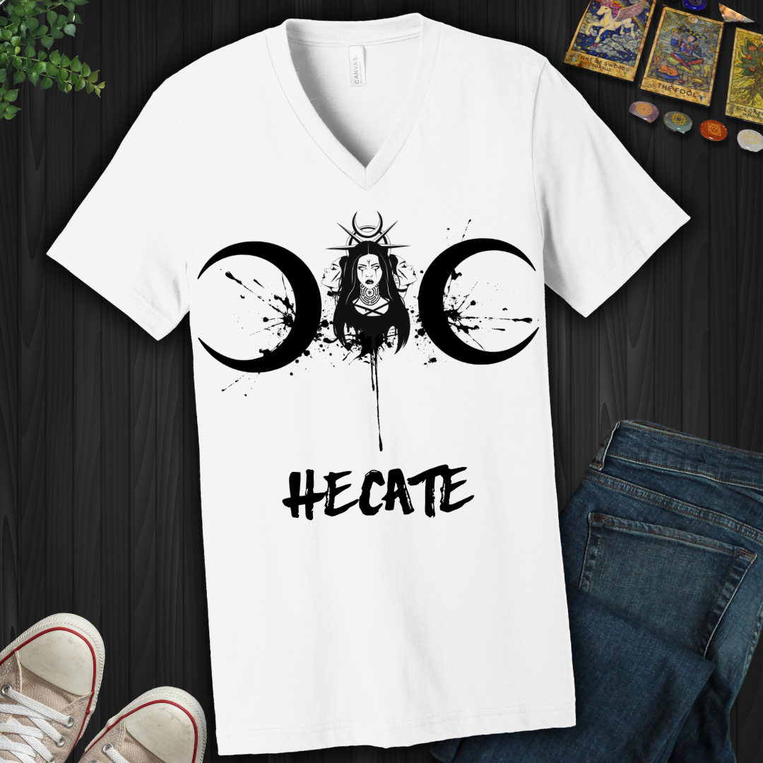 Hecate Triple Goddess V-Neck Tee