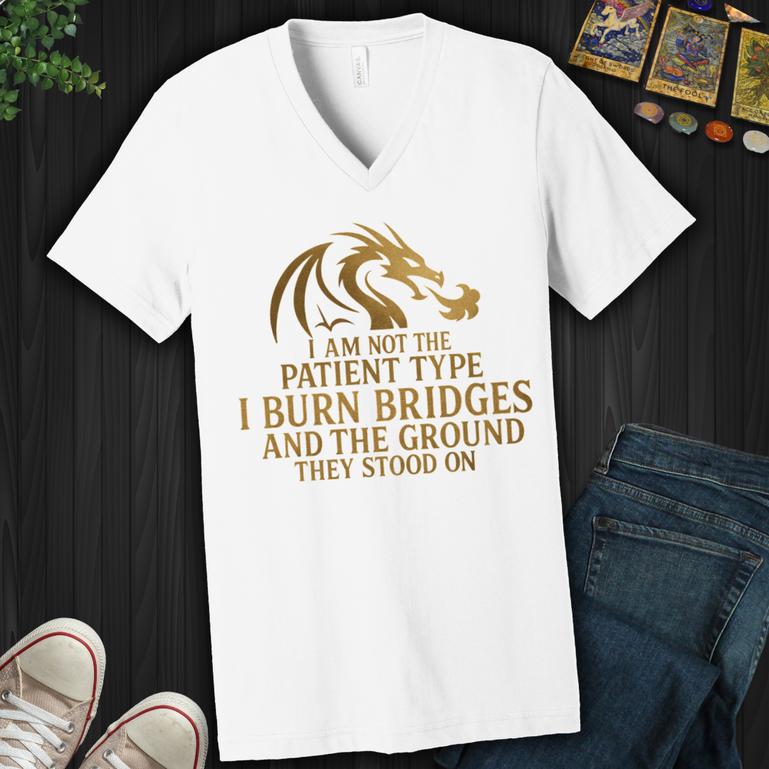 Burn Bridges V-Neck Tee