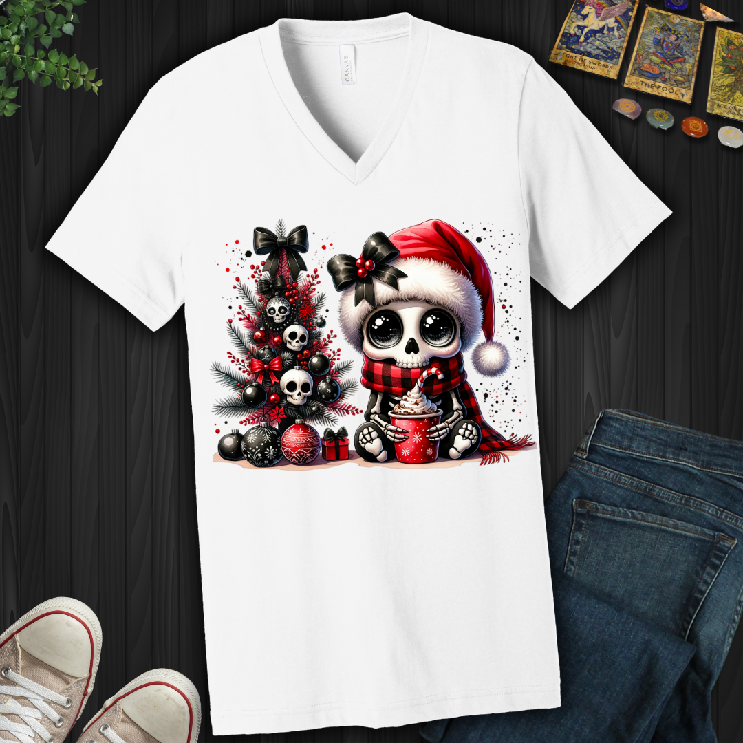 Dead Cute For The Holidays V-Neck Tee