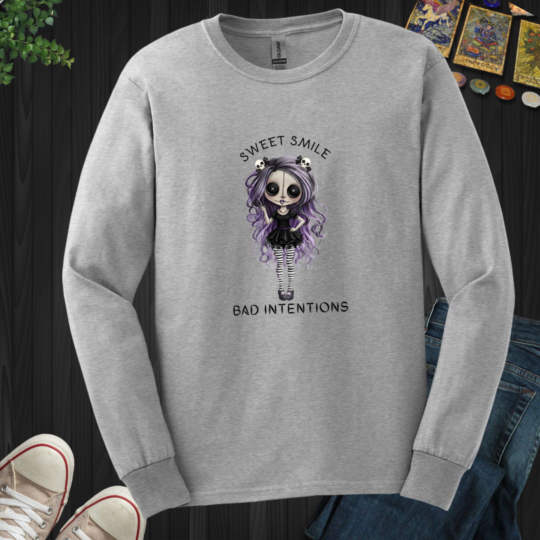 Sweet Smile, Bad Intentions Long Sleeve Tee