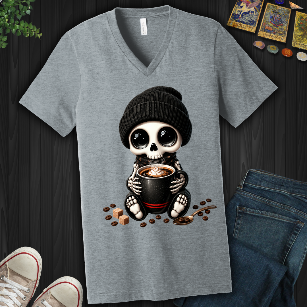 Dead Cute For Coffee- V-Neck