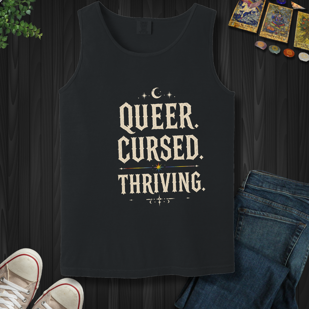 Queer,Cursed,Thriving- Tank Top