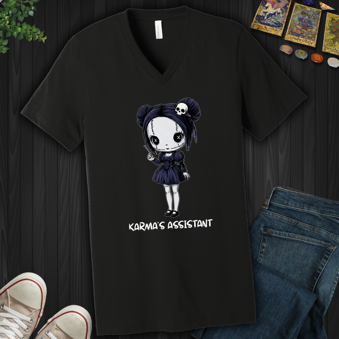 Karma's Assistant V-Neck Tee