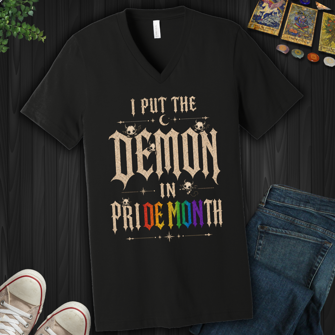 I Put The Demon In Pride Month- V-Neck