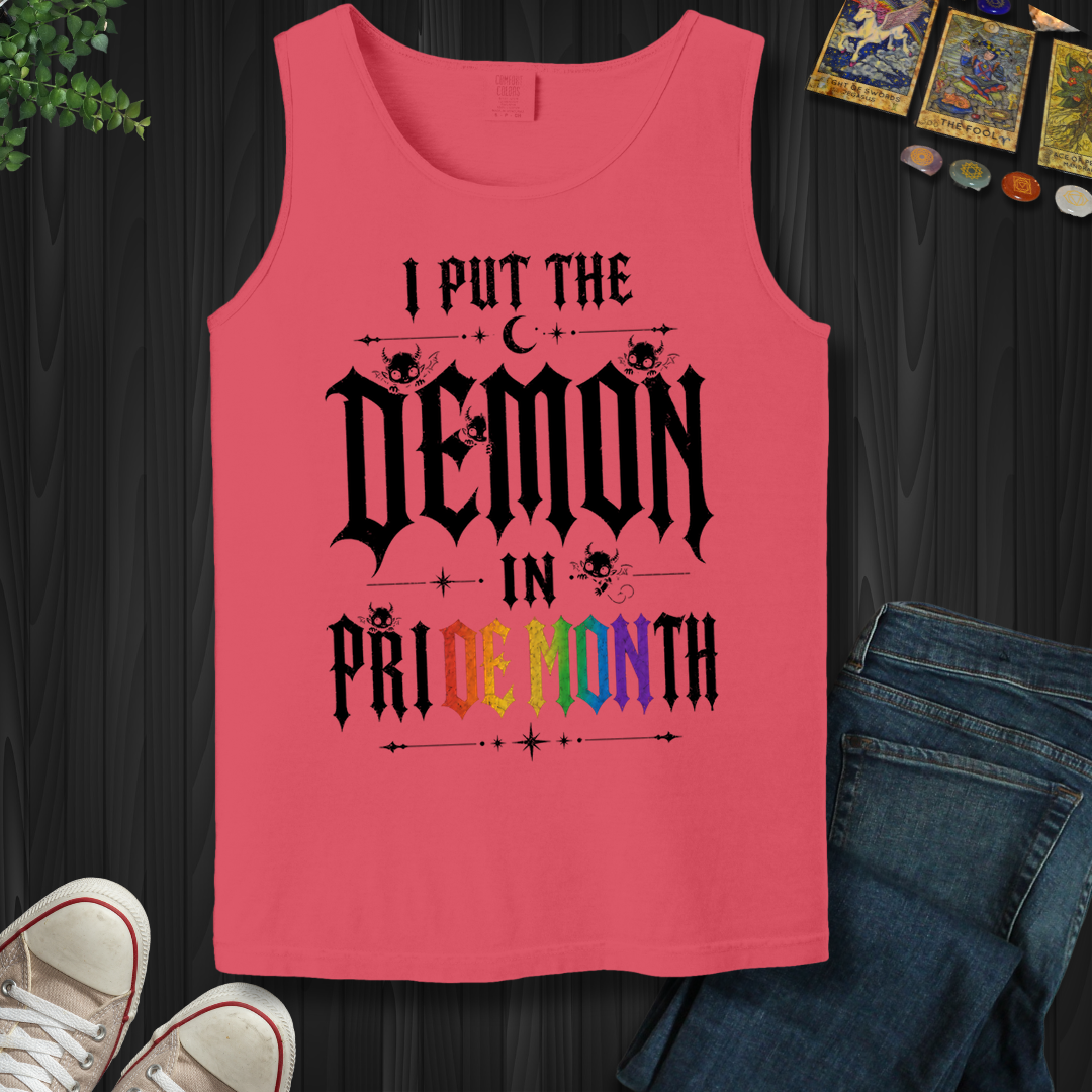 I Put The Demon In Pride Month- Tank Top