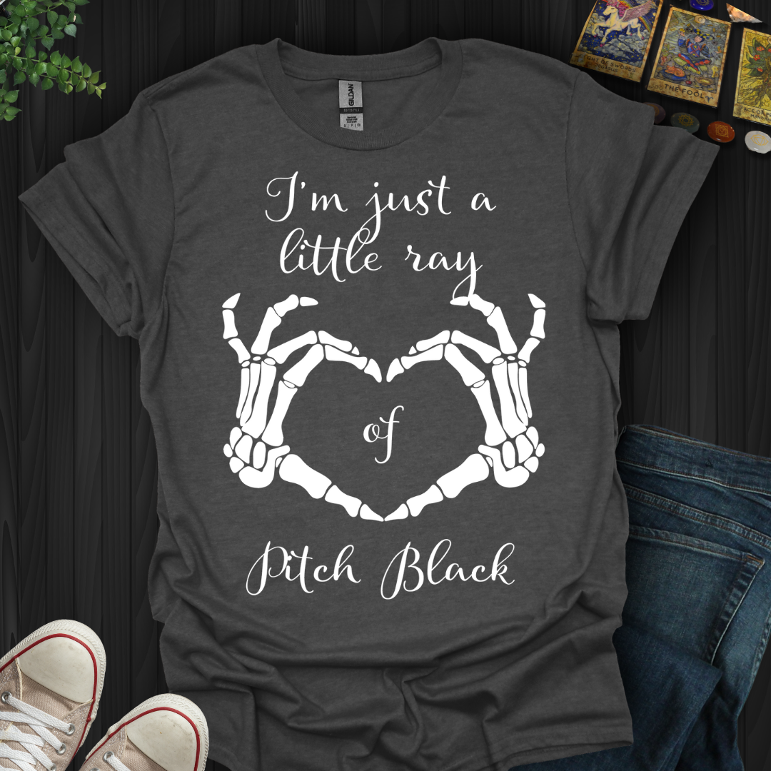 Little Ray Of Pitch Black (white) T-Shirt