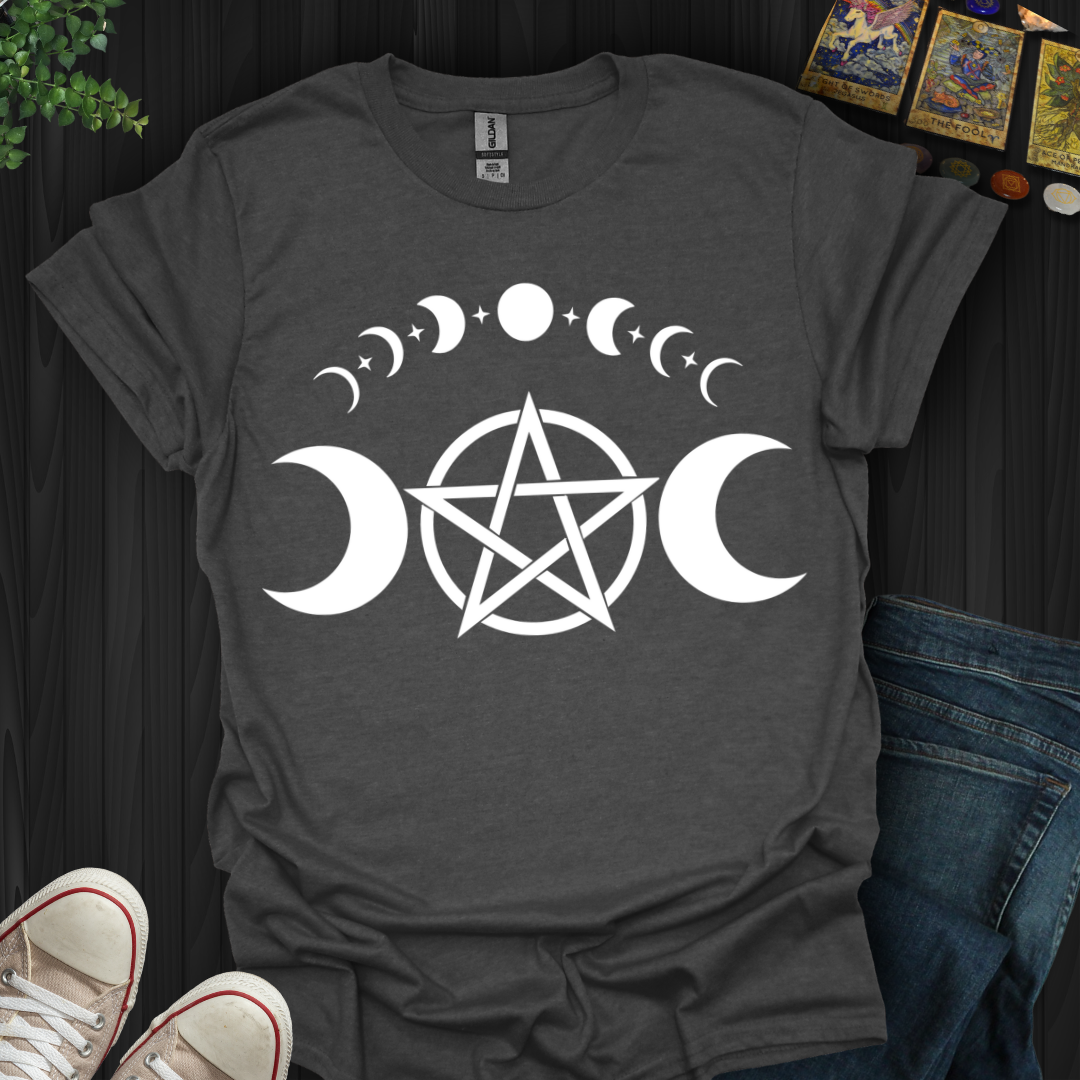 Pentagram Moon Phases T-Shirt