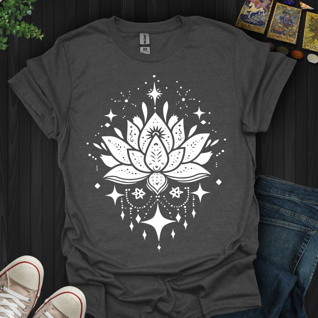 Celestial Lotus White T-Shirt
