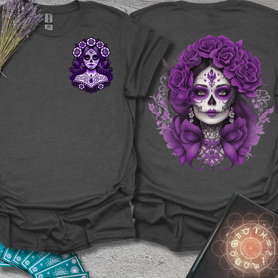 Purple Catrina Front and Back T-Shirt