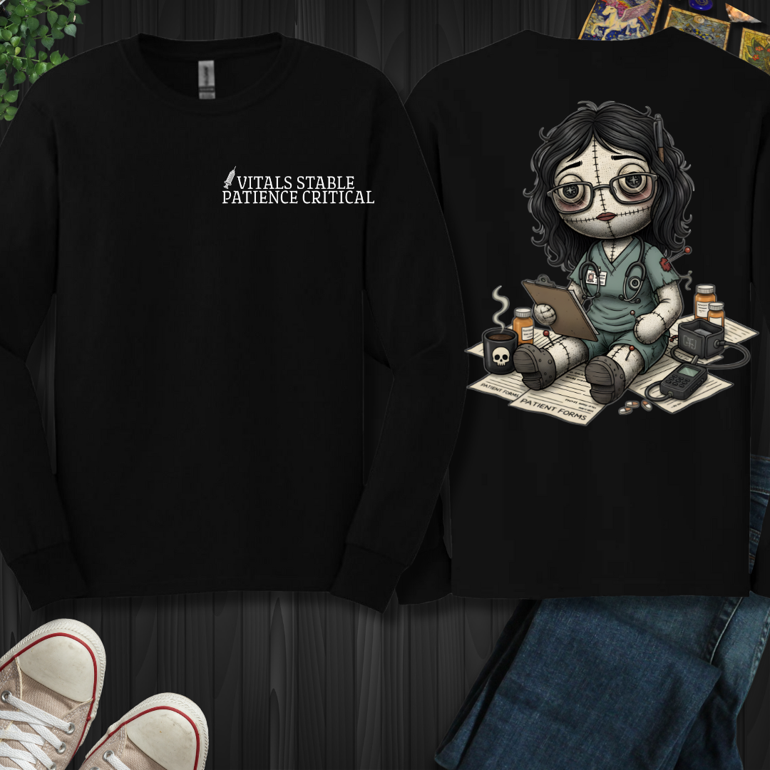 Vitals Stable. Patience Critical Long Sleeve Tee