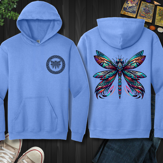Tribal Dragonfly front and back Hooded Sweatshirt