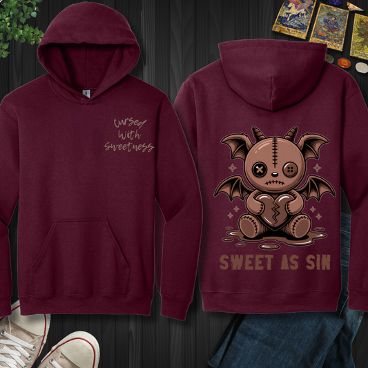 Cursed With Sweetness (front and back) Hooded Sweatshirt