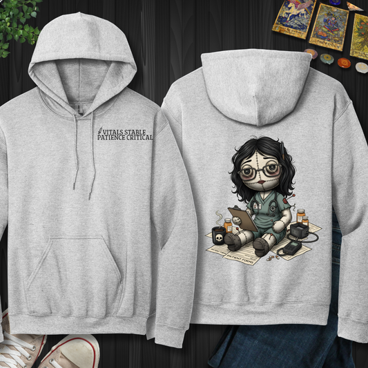 Vitals Stable Patience Critical  Hooded Sweatshirt