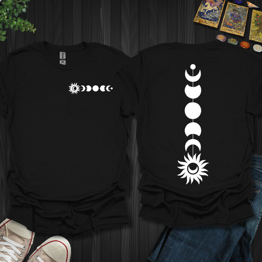 Boho Sun, Moon, and Stars front and back T-Shirt