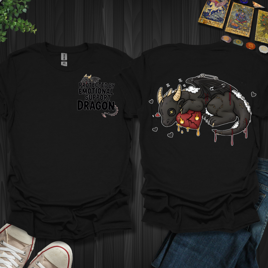 Emotional Support Dragon (front and back) T-Shirt