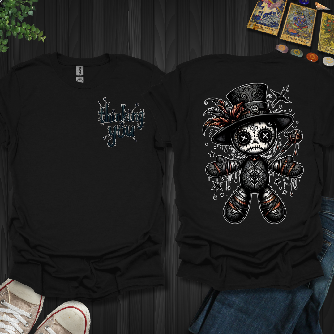 Thinking of You Voodoo Doll Front and Back T-Shirt