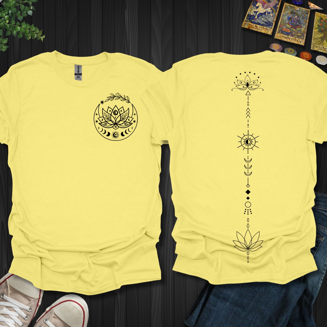 Boho lotus drop front and back T-Shirt