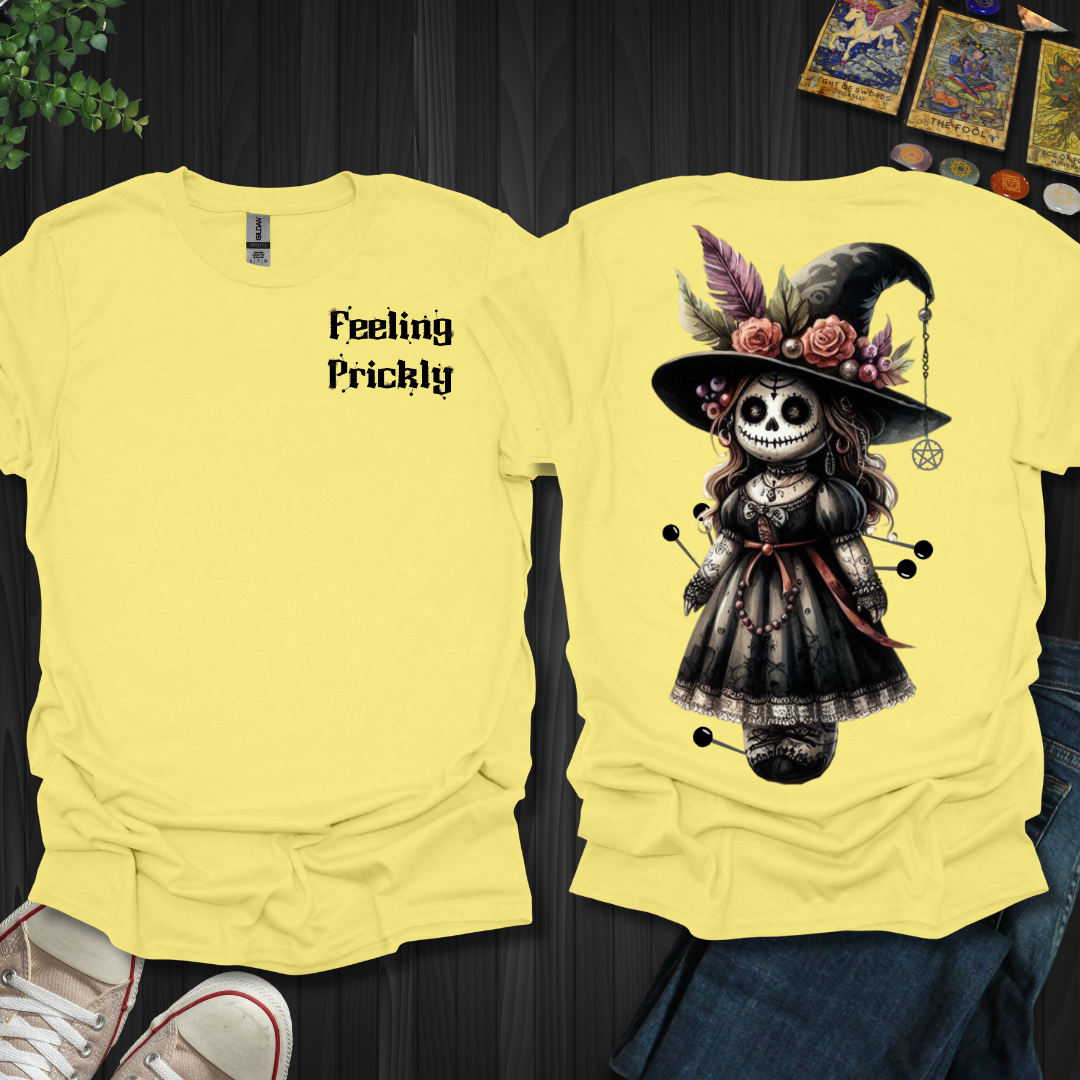 Prickly  Witch Voodoo Doll Front and Back T-Shirt