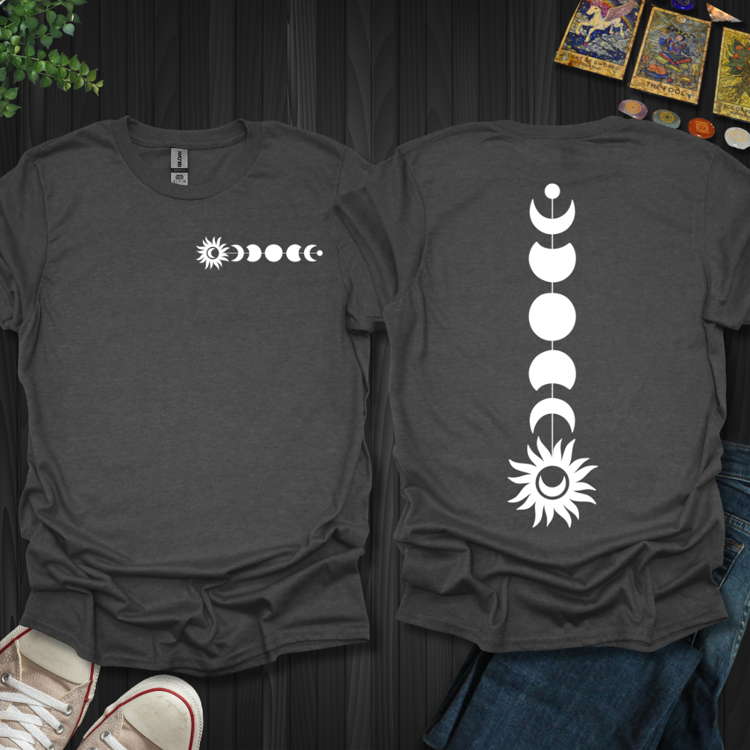 Boho Sun, Moon, and Stars front and back T-Shirt