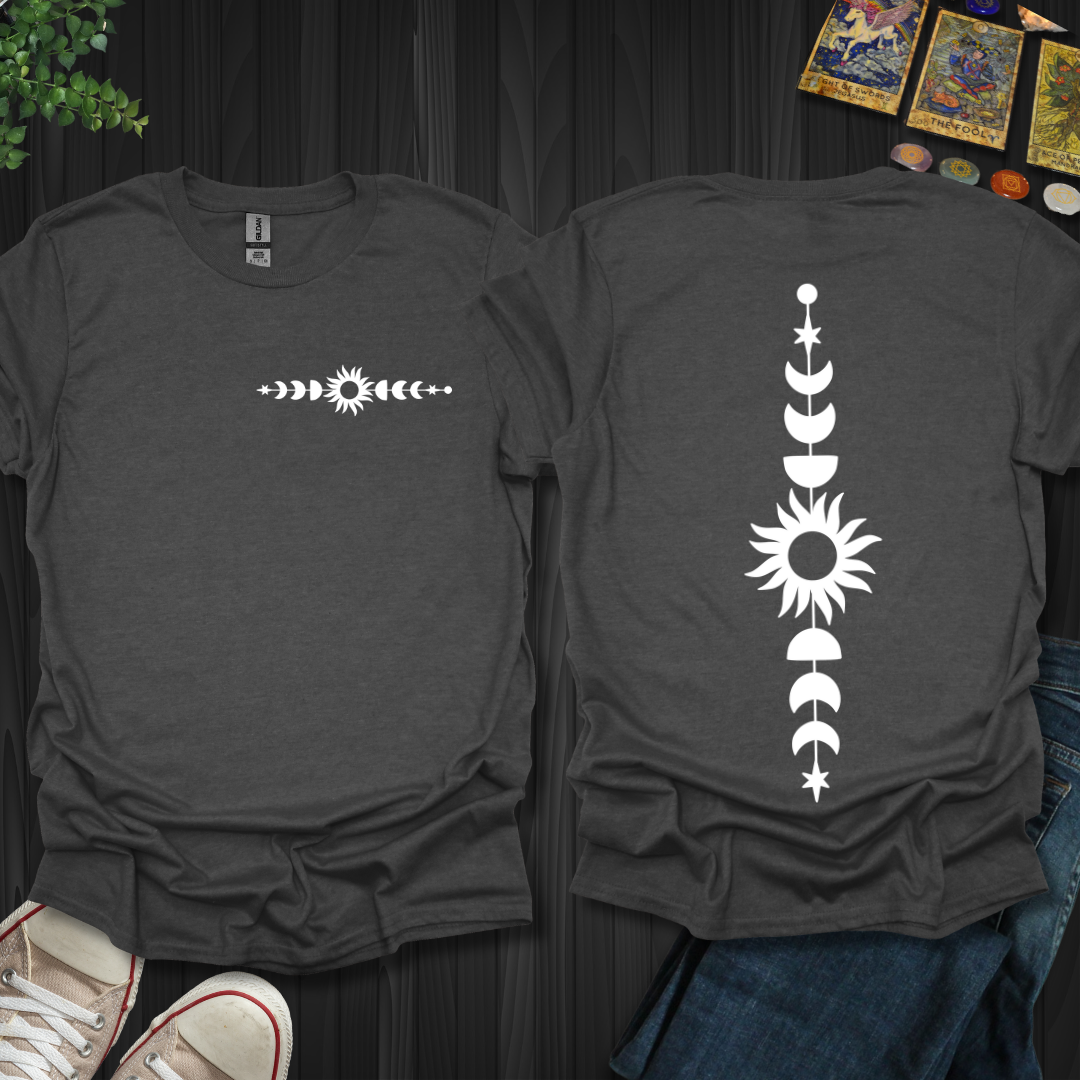Boho Moon, and Stars front and back T-Shirt