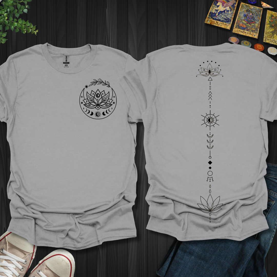 Boho lotus drop front and back T-Shirt
