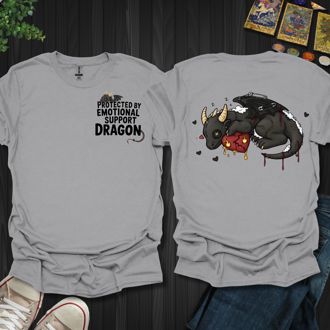 Emotional Support Dragon (front and back) T-Shirt