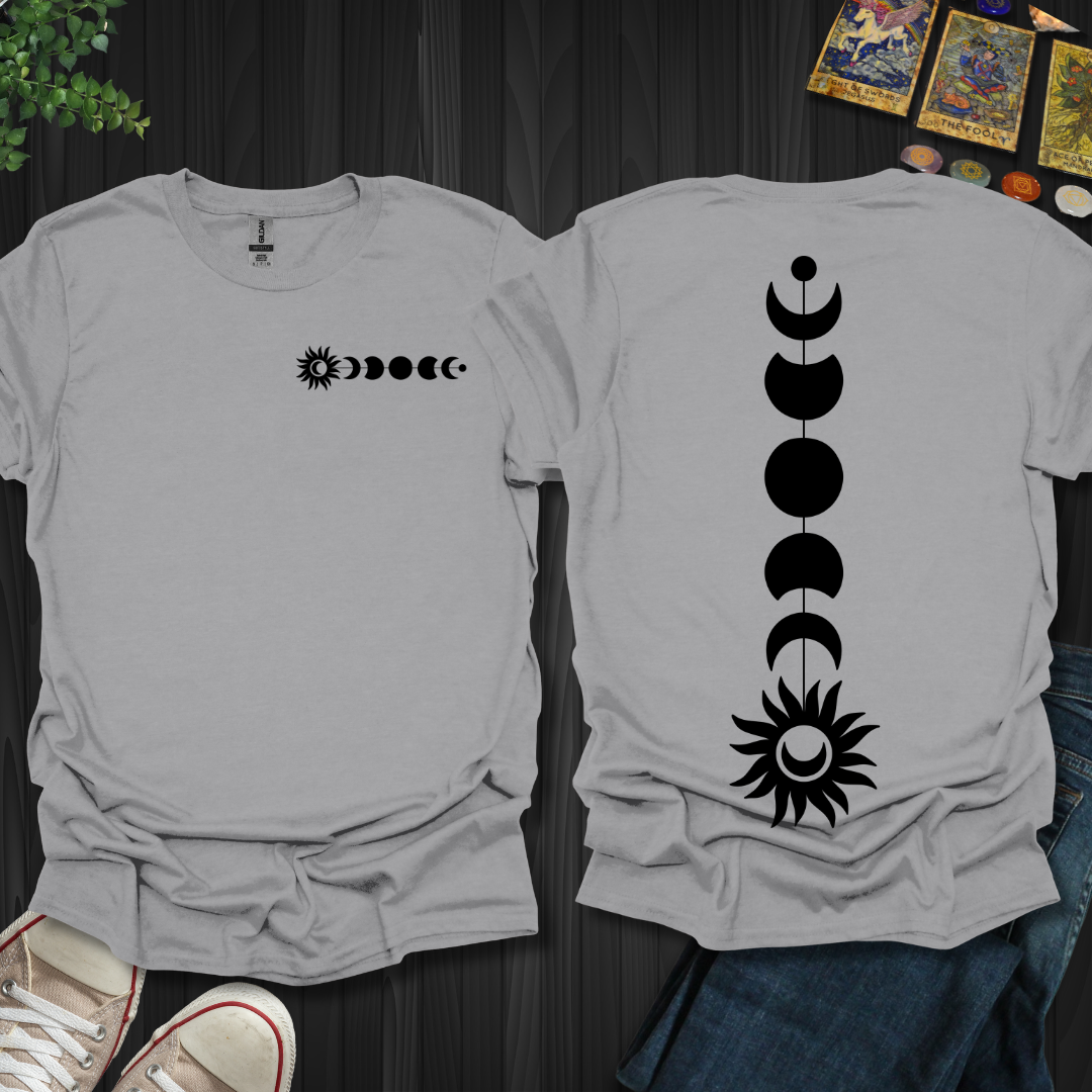 Boho Sun, Moon front and back T-Shirt