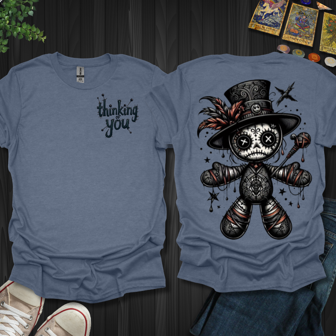 Thinking of You Voodoo Doll Front and Back T-Shirt