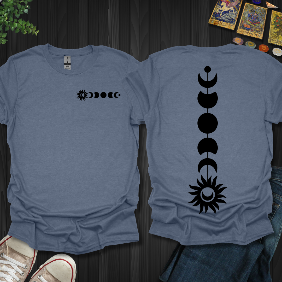 Boho Sun, Moon front and back T-Shirt