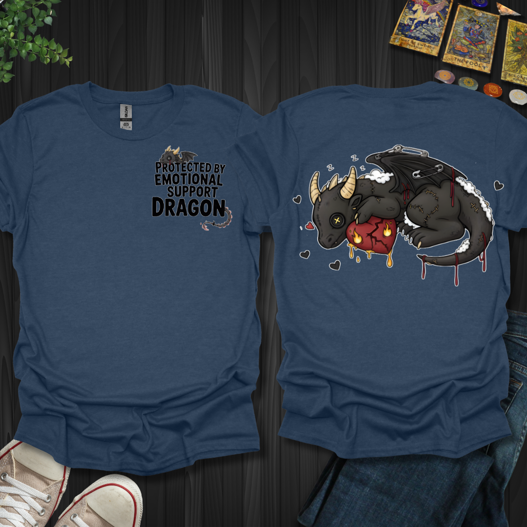 Emotional Support Dragon (front and back) T-Shirt