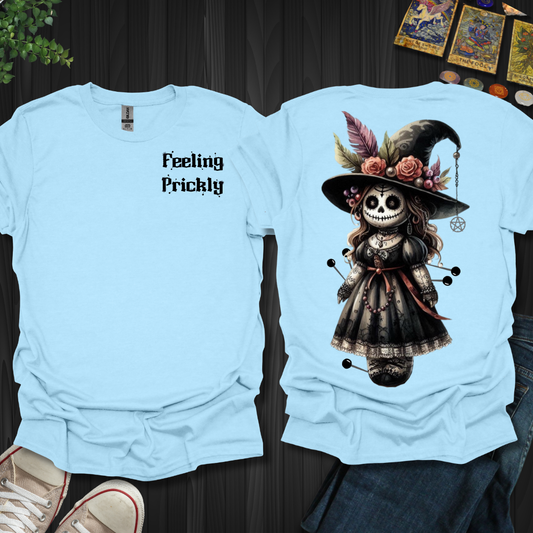 Prickly  Witch Voodoo Doll Front and Back T-Shirt