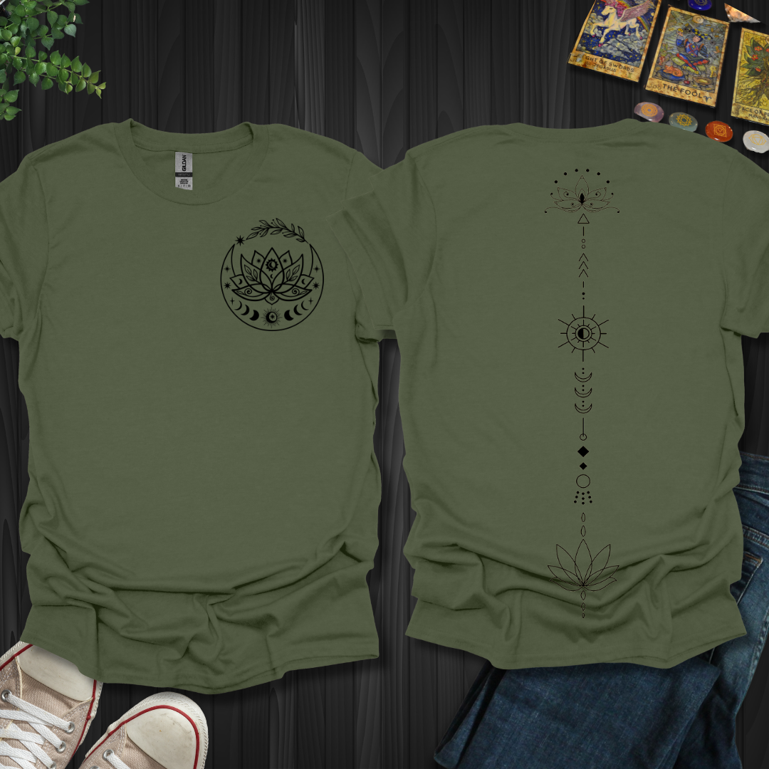 Boho lotus drop front and back T-Shirt