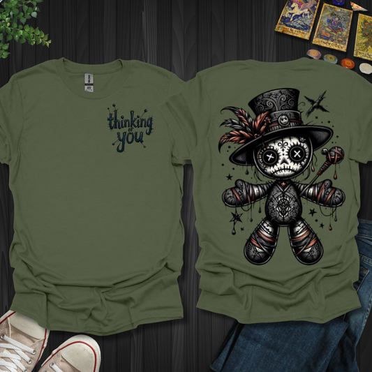 Thinking of You Voodoo Doll Front and Back T-Shirt