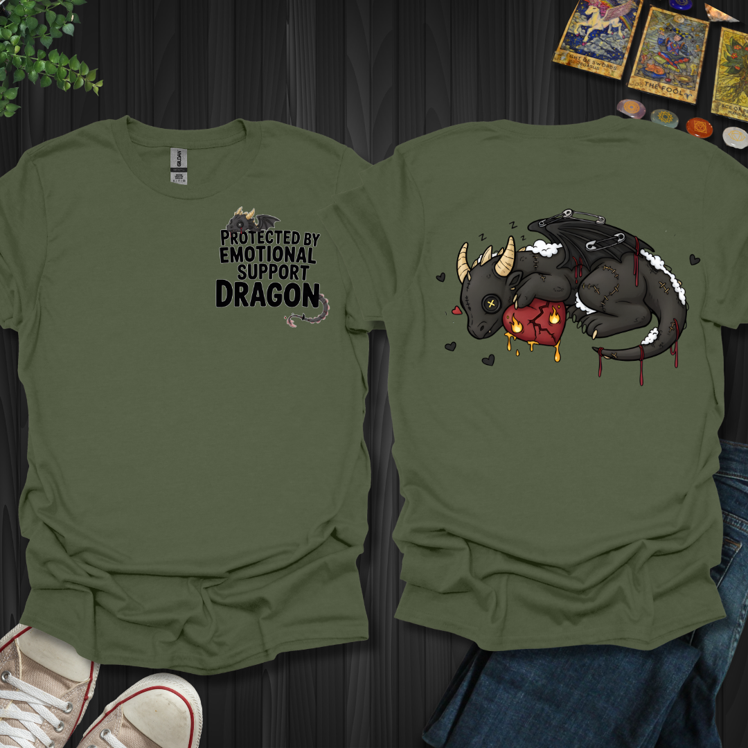 Emotional Support Dragon (front and back) T-Shirt