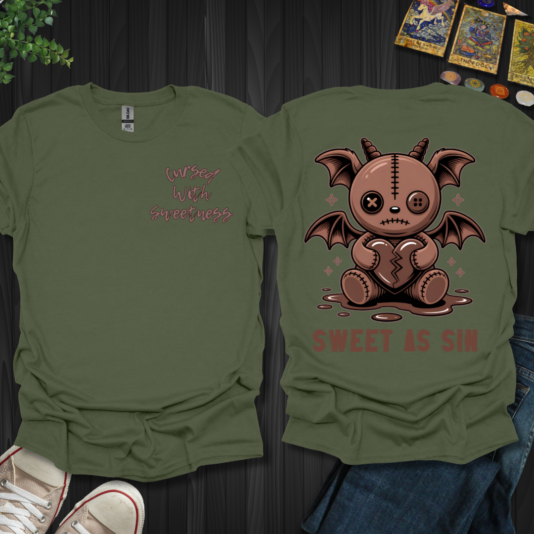 Cursed With Sweetness (front and back) T-Shirt