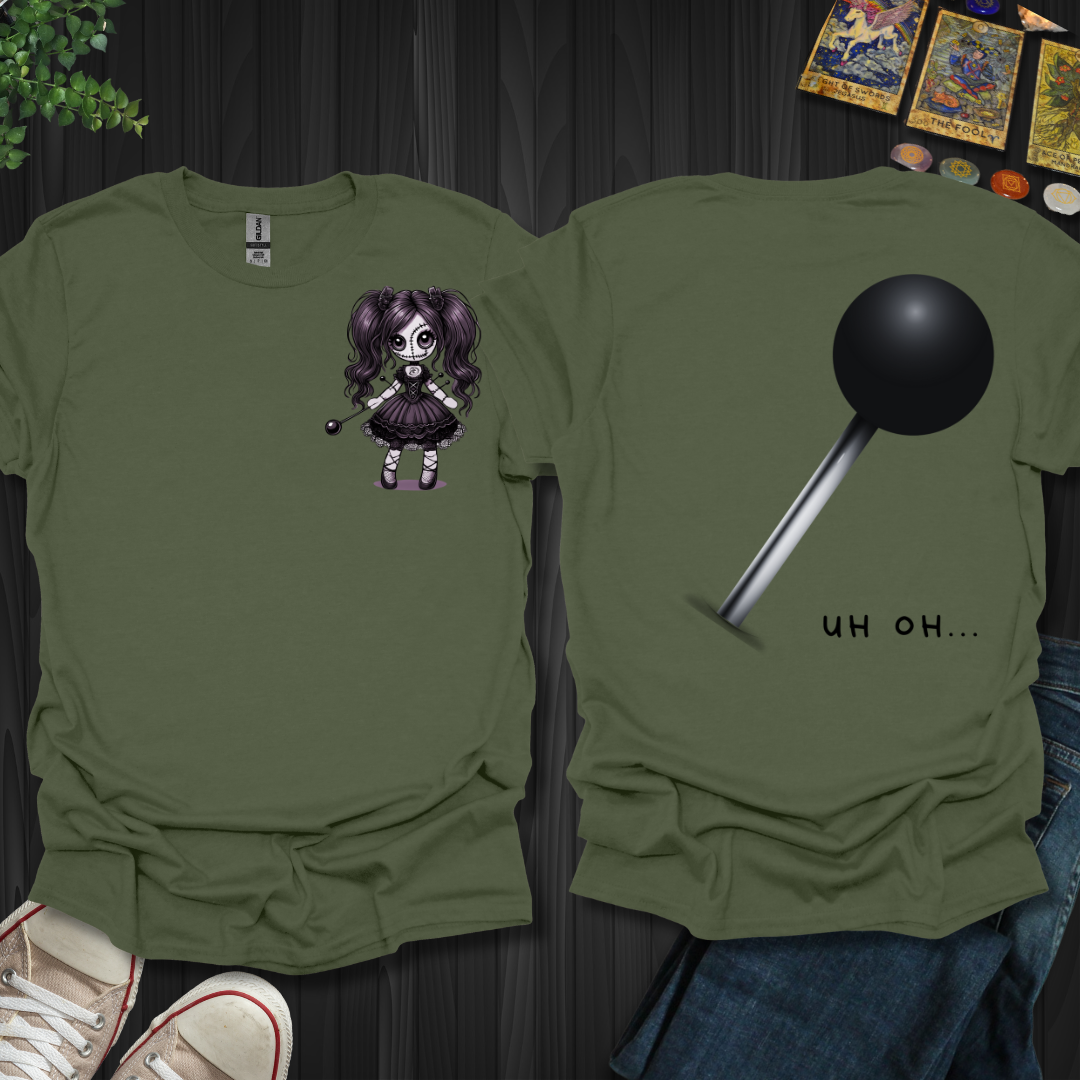 Uh Oh Voodoo Front and Back T-Shirt