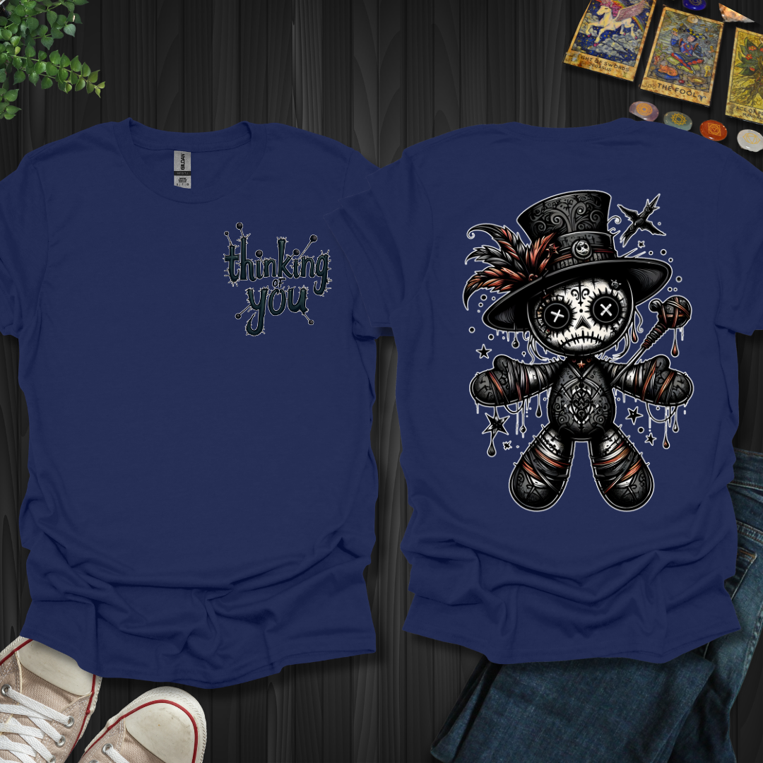 Thinking of You Voodoo Doll Front and Back T-Shirt