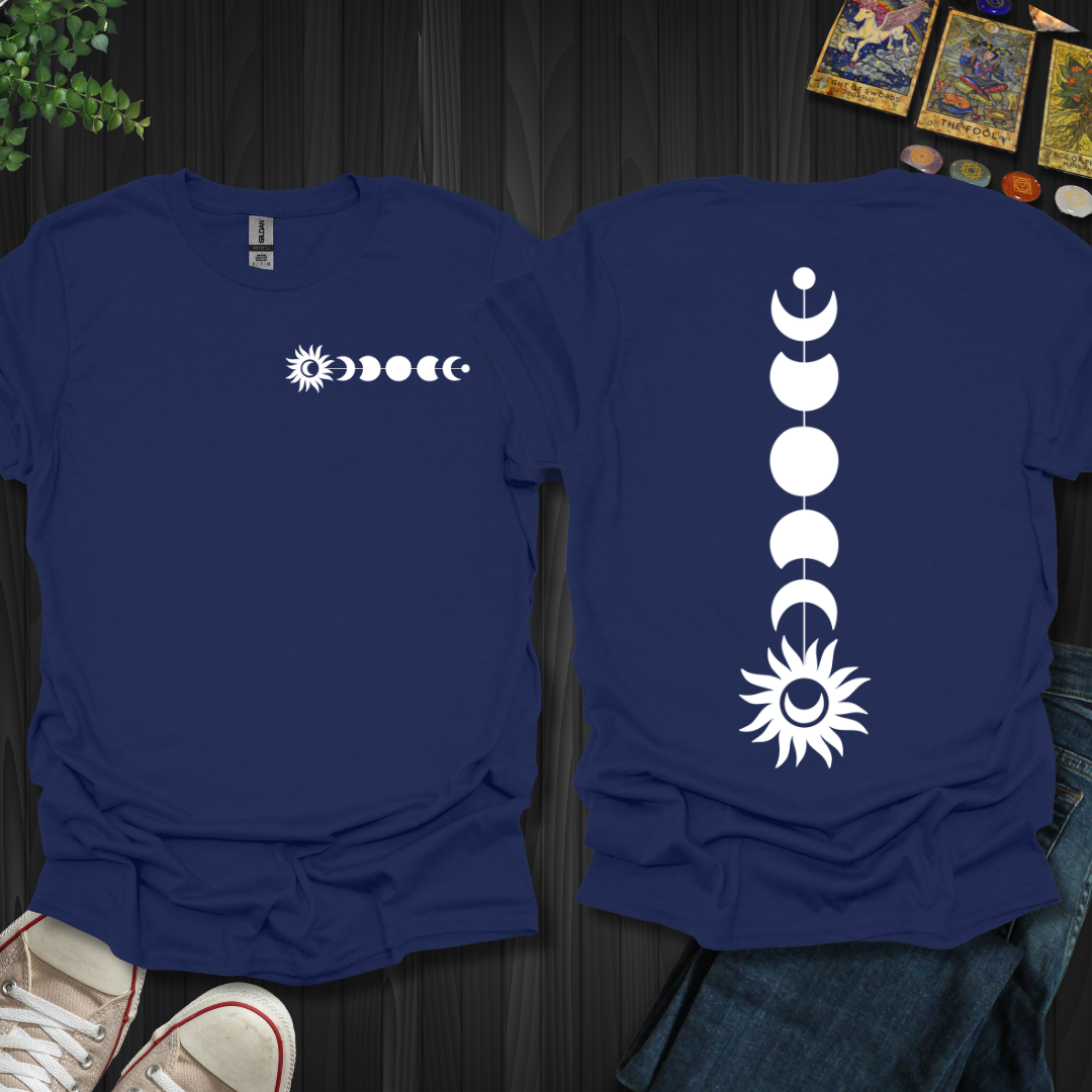 Boho Sun, Moon, and Stars front and back T-Shirt