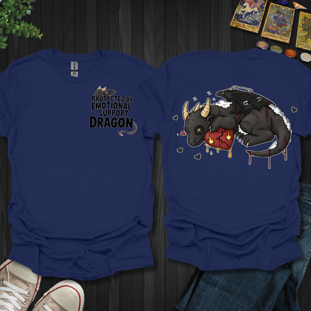 Emotional Support Dragon (front and back) T-Shirt