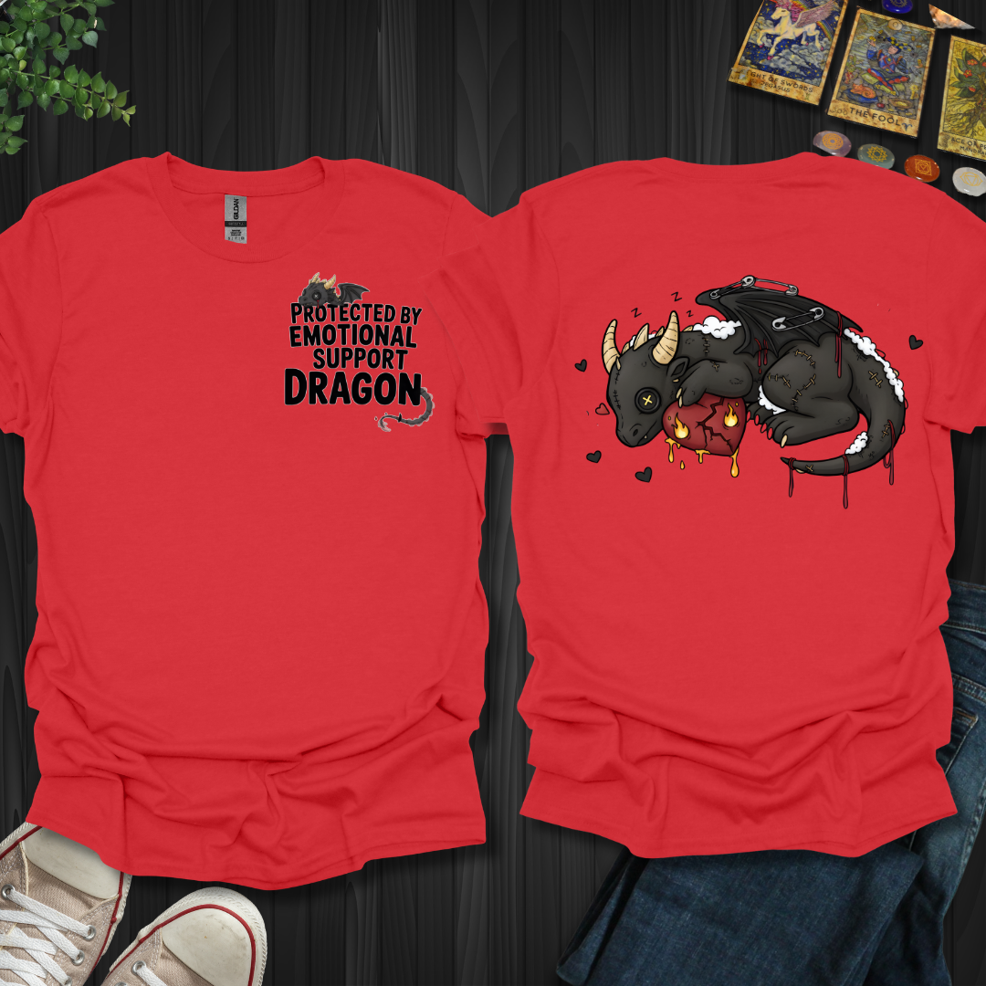 Emotional Support Dragon (front and back) T-Shirt
