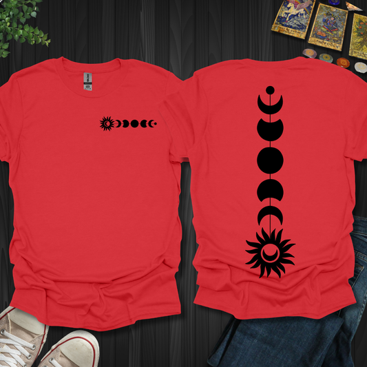 Boho Sun, Moon front and back T-Shirt