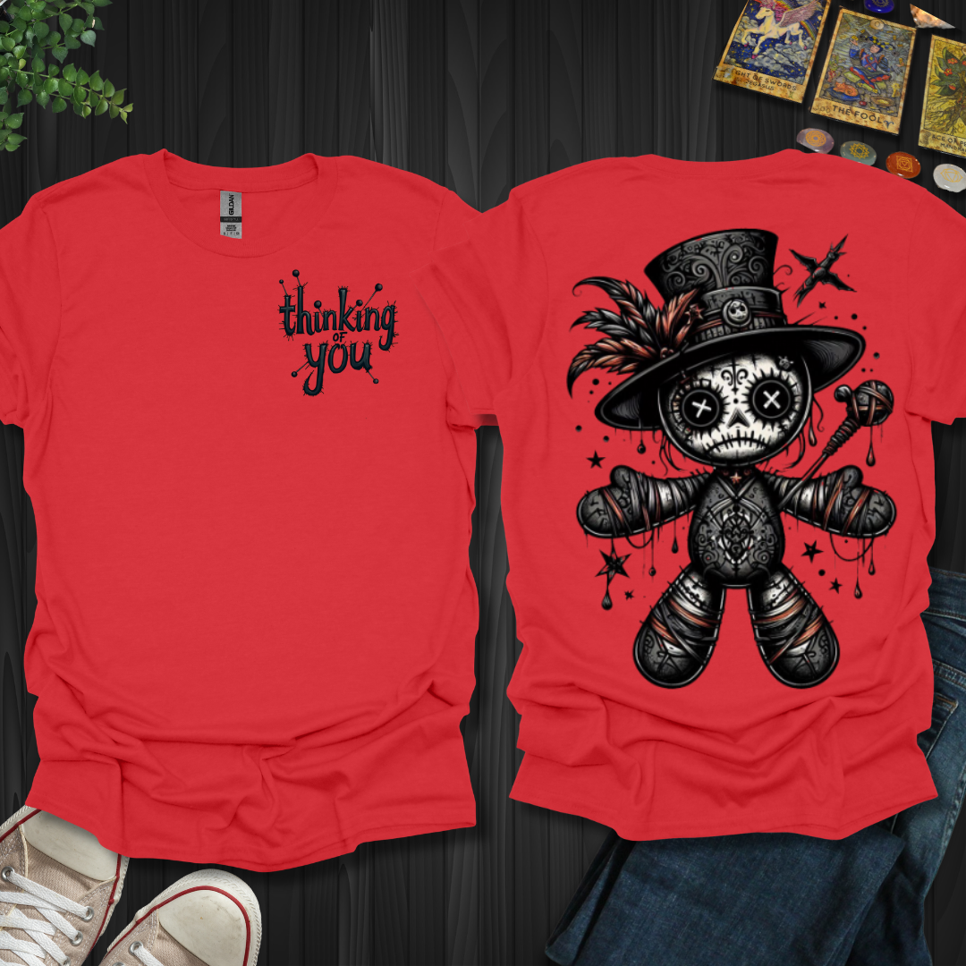 Thinking of You Voodoo Doll Front and Back T-Shirt