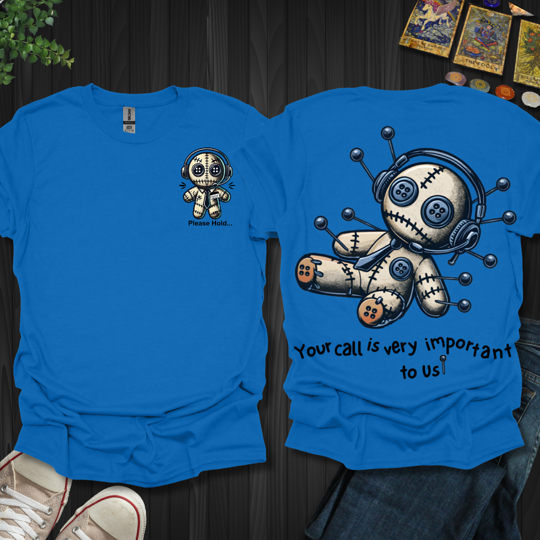 Customer Service Voodoo Doll Front and Back T-Shirt