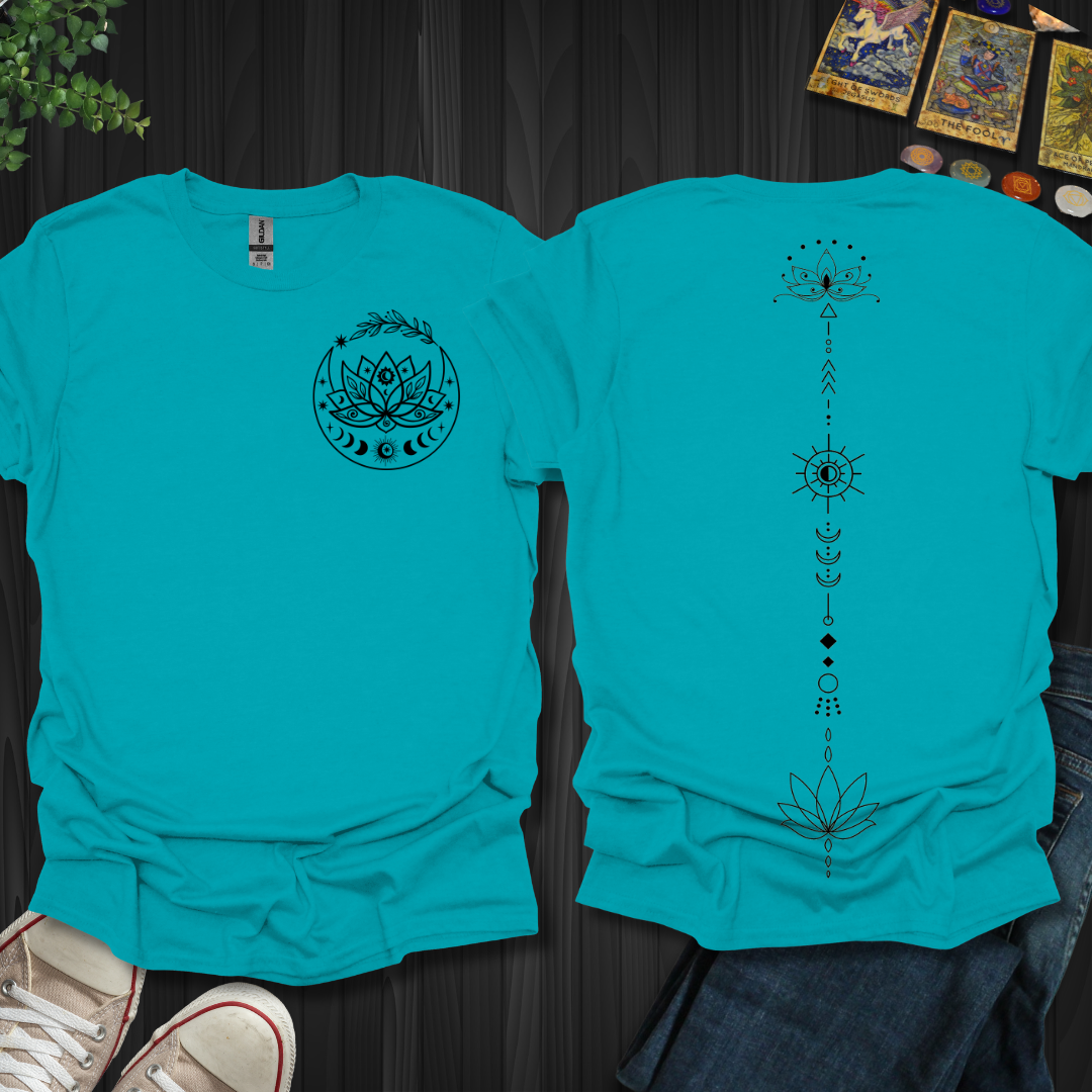 Boho lotus drop front and back T-Shirt