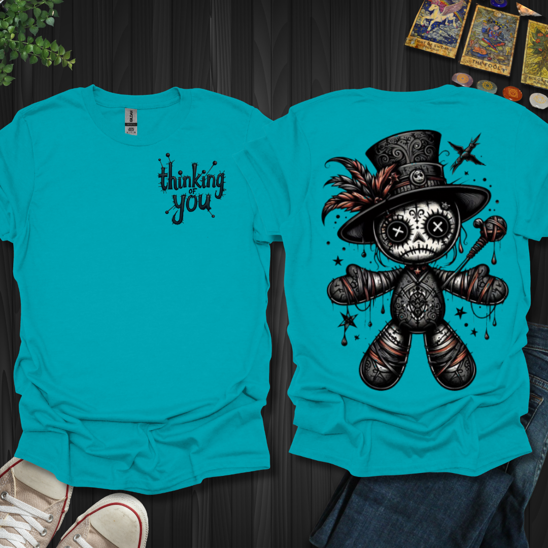 Thinking of You Voodoo Doll Front and Back T-Shirt