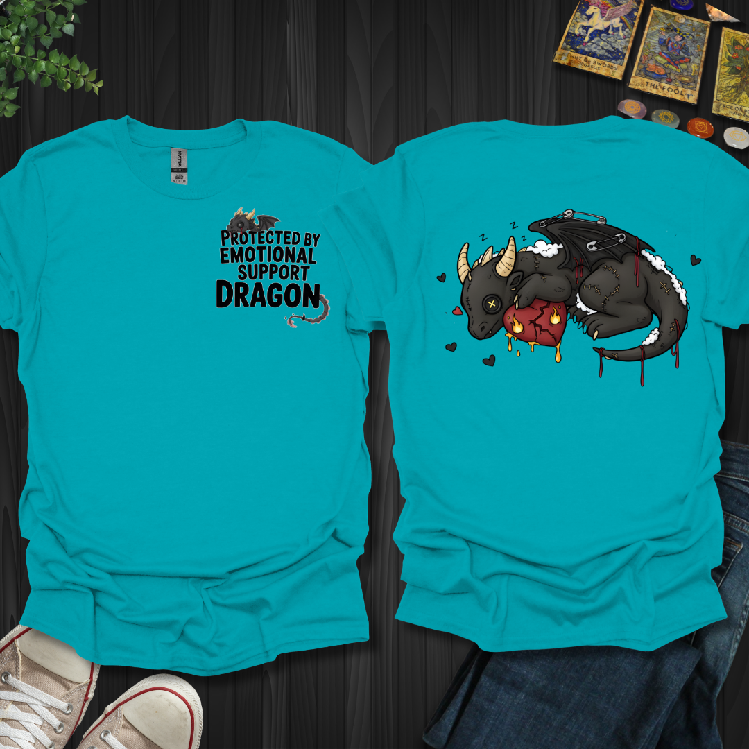 Emotional Support Dragon (front and back) T-Shirt