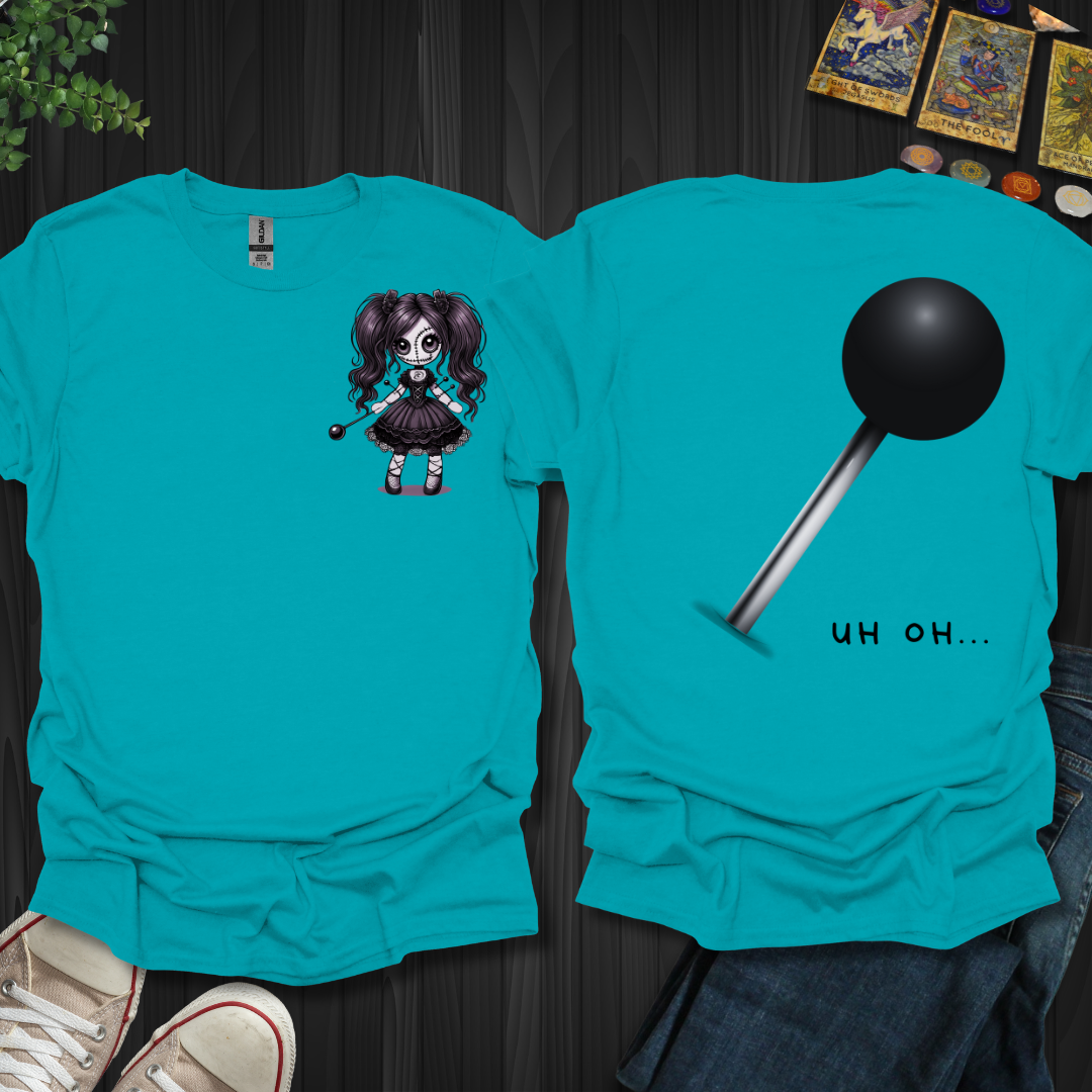 Uh Oh Voodoo Front and Back T-Shirt