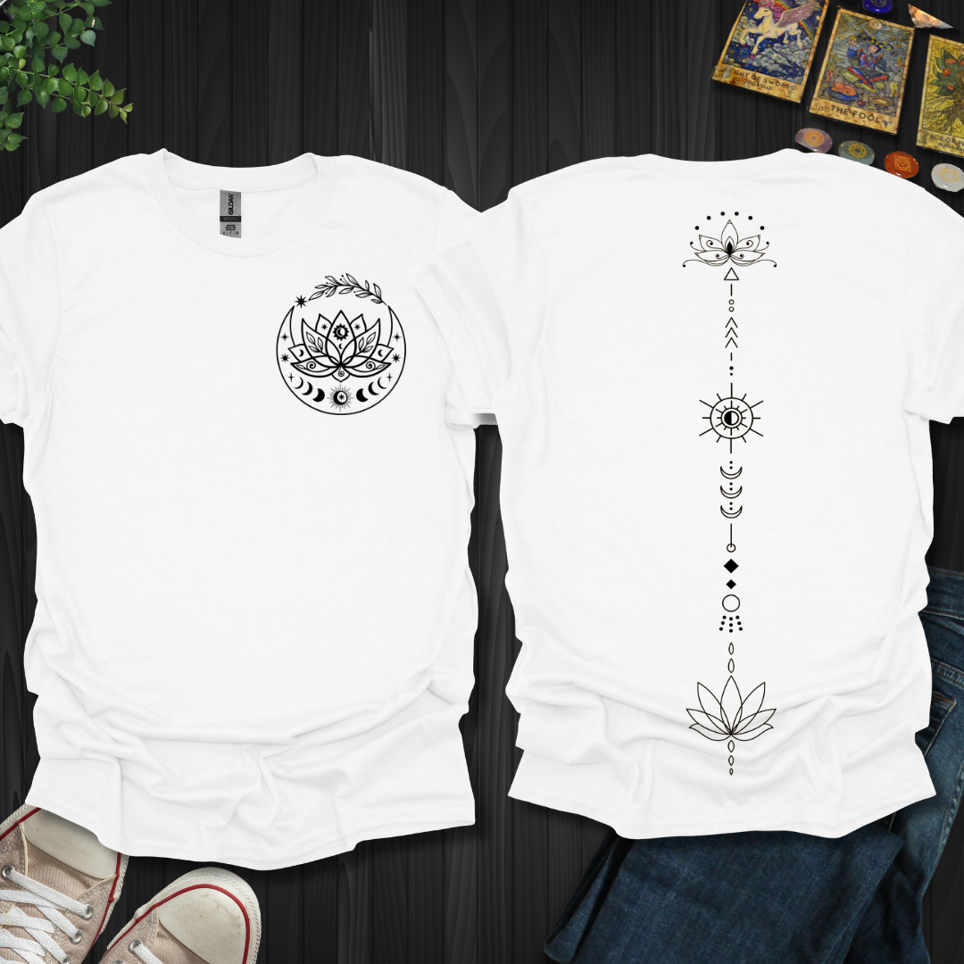 Boho lotus drop front and back T-Shirt