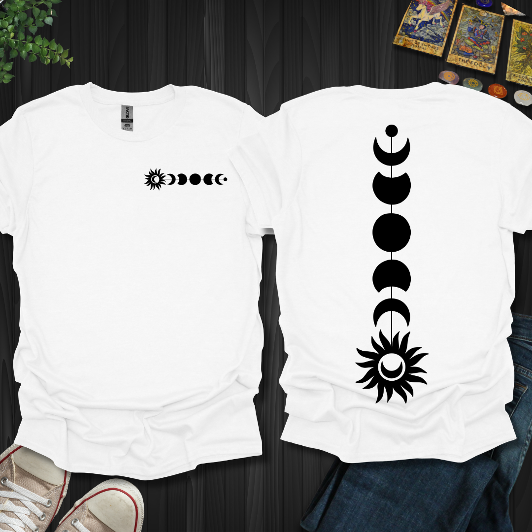 Boho Sun, Moon front and back T-Shirt