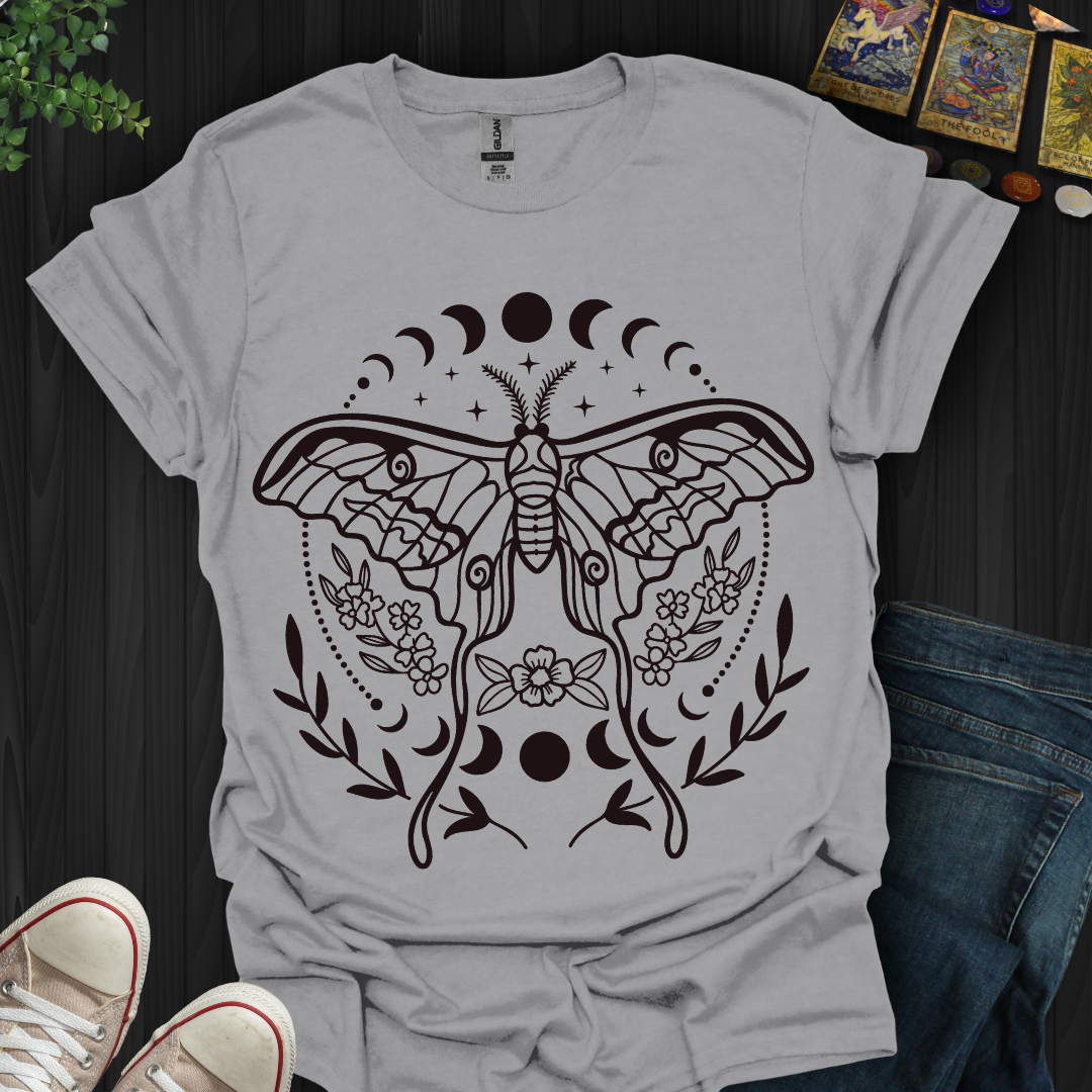 Luna Moth Moon Phases T-Shirt